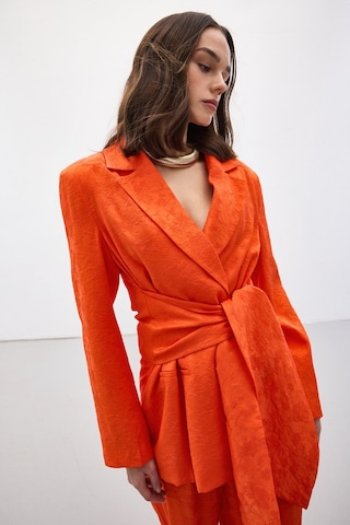 Sateen Freya Ceket - Oranj-137139 Oranj