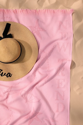 Favora Trend %100 Pamuk Kabartmalı Plaj Havlusu - Pembe