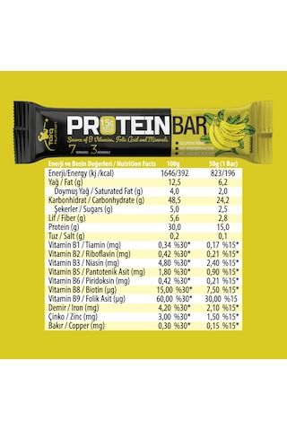 Torq Nutrition Protein Bar Muz (12 adet)