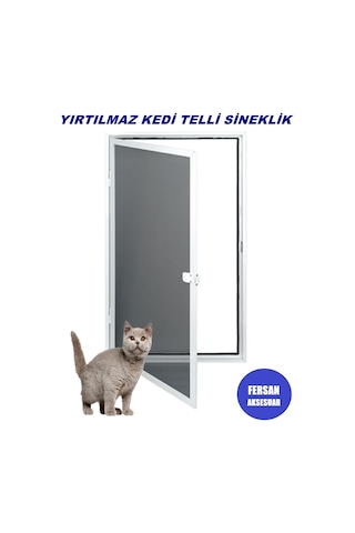 Yırtılmaz Kedi Telli Pet Tül Menteşeli Sineklik Takımı Pencere