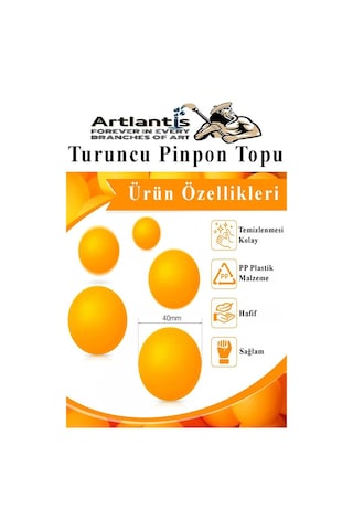 Turuncu Pinpon Topu 10 Adet Masa Tenis Topu Evcil Hayvan Kedi Oyuncağı Okul Sınıf Etkinlik Deney Topu