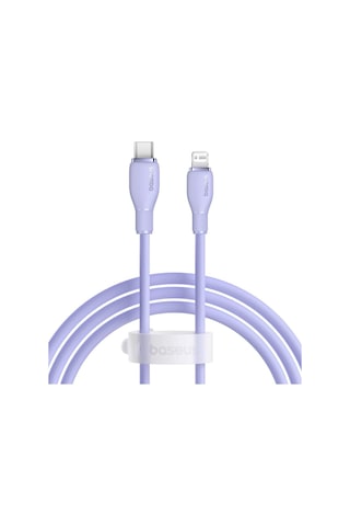Baseus Pudding 1.2 M Hızlı Şarj Özellikli Type-C to Lightning 20 W Kablo Mor