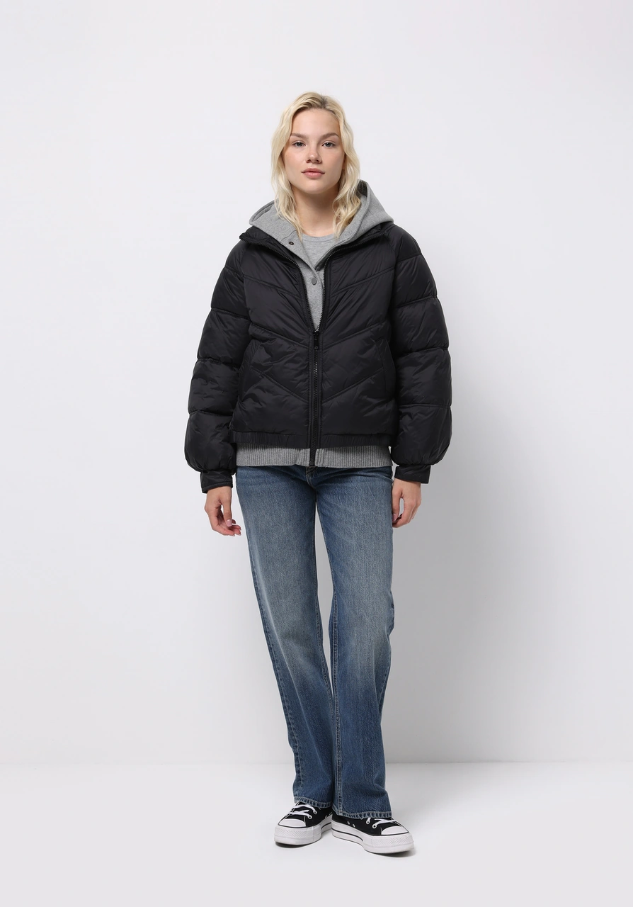 Colin's Colins Regular Fit Kapüşonlu Fermuarlı Astarlı Suya Dayanıklı Kadın Siyah Mont Cl1076415 Q1.v1 Blk Siyah