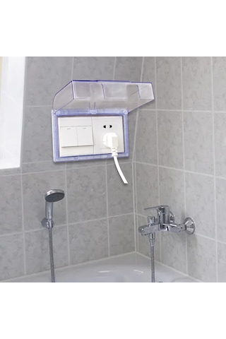 Homyl 2 Gang Su Geçirmez Çıkış Kapağı Duvar Anahtar Paneli