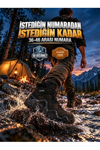 Nstil Günlük Erkek Siyah Hakiki Deri Bot Bağcıklı Tırtık Kaymaz Taban Outdoor Ayakkabı X03