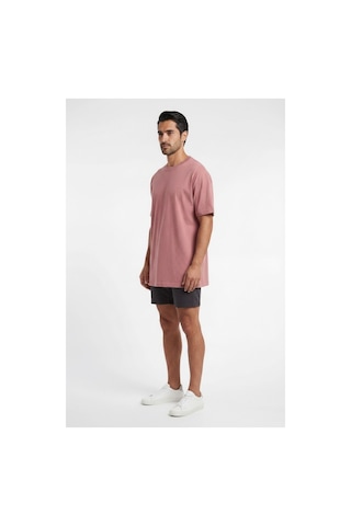 Lixa Basic Pembe Oversize Erkek T-shirt 141051 Siyah