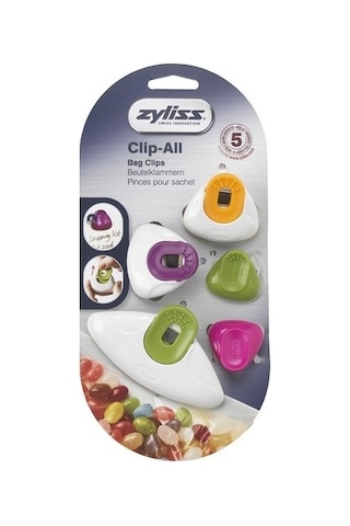 Zyliss E990032 5'li Karışık Poşet Kapatma Klipsi