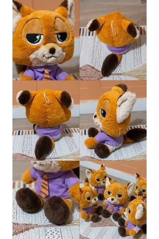 Zootopia Nick Wilde Karizmatik Tilki Pelüş Oyuncak - 30 Cm Uyku Arkadaşı Açık Kahverengi