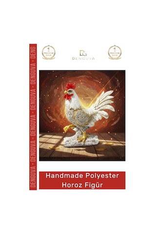 Horozfigürü Dekoratif El İşçiliği Otantik Mutfak Bahçe Heykeli Modern Tasarım Polyester Horoz Figür