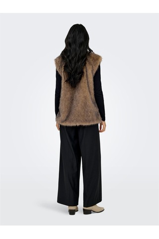 Only Onldawn Lıfe Faux Fur Waıstcoat Otw Kadın Kahverengi Yelek - 15354308 Kahverengi