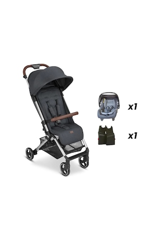 Abc Design Ping Storm Kabin Boy Bebek Arabası - Jixy Antrasit Ana Kucağı Travel Set