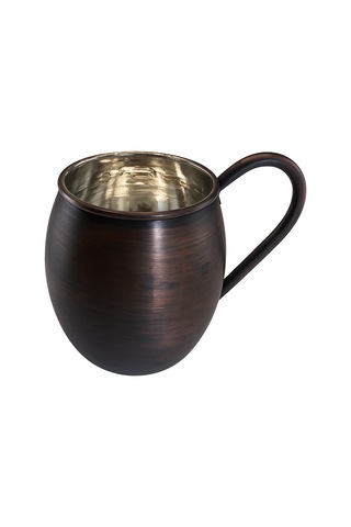 Cuvesta Modern El Yapımı Modern Bakır Bardak Oksit Renk 8x10cm