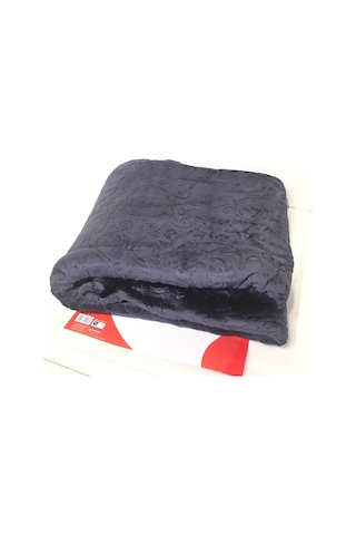 Padişah Desenli Siyah Çift Kişilik Battaniye Siyah