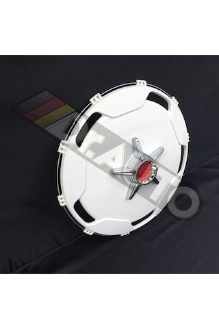 22.5 İnç Düz Model Kırmızı Fırfırlı Jant Kapağı 4'lü Takım