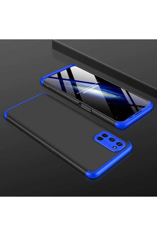 Oppo A52 Kilif Zore Ays Kapak-Siyah-Mavi 525860912