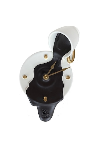 Kahve Antartidee Fincanı Duvar Saati / Espresso Clock Beyaz - Kahverengi