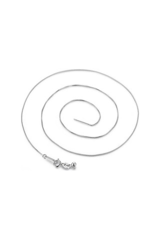 Bamoer Klasik Temel Zincir 925 Ayar Gümüş Istakoz Klip Ayarlanabilir Kolye Zinciri C