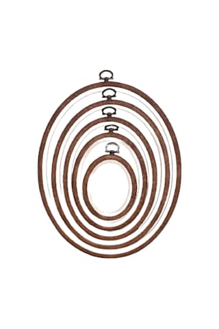 Nurge Ahşap Görünümlü Pano Kasnak Oval (Numara Seçenekli)