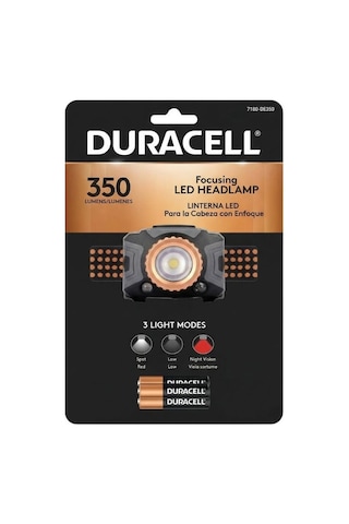 Duracell 350 Lümen Ledli Kafa Feneri + 3 Aaa Piller Dahil Çoklu Renk