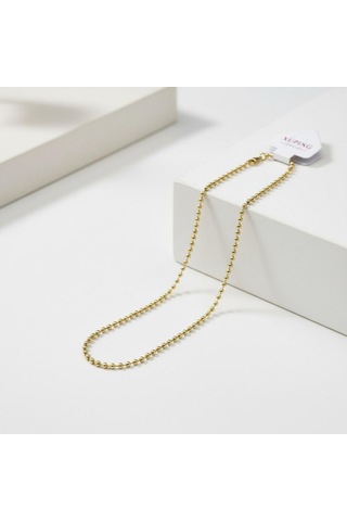 Dorika Top Zincir Kolye 45 Cm - Gold Renk - Paslanmaz Çelik Çok Renkli