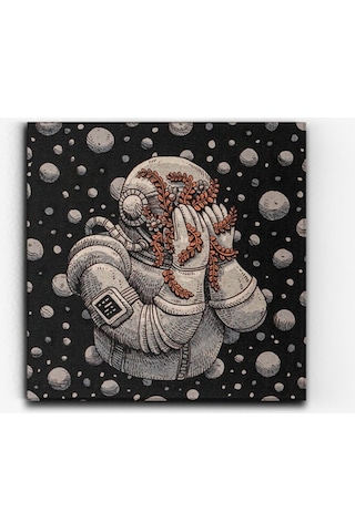 Astronot Sürreal Ahşap Tablo 8mm