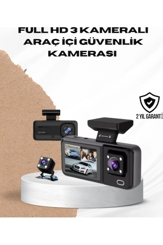 Mey Najmaddin Wi-fi Bağlantılı Full Hd Araç Kamera Seti 3 Kameralı Park Koruma Ve Döngü Kayıt Najmaddin