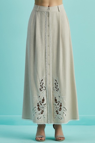 Evaze Bej Keten Etek Bej