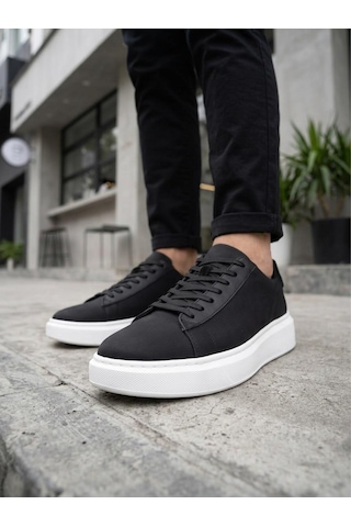 Gamelu Nevermınd Erkek Bez Memory Foam Sneaker Ayakkabı Siyah