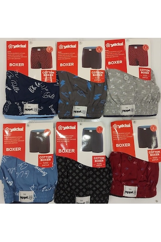 Yıldız 43 Erkek Havlu Bel Desenli Boxer 6 Adet 001