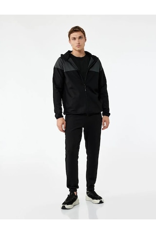 Koton Straight Fit Beli Bağcıklı Jogger Erkek Eşofman Altı 6wam40029nk Siyah