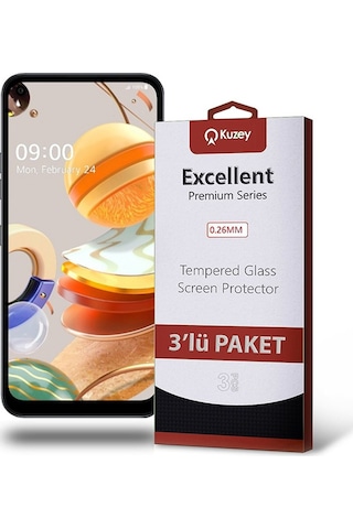 LG Uyumlu K61 Ekran Koruyucu Cam 3 Adet (534060589)
