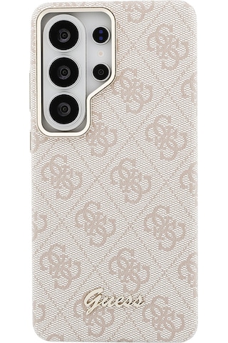 Galaxy Uyumlu S26 Ultra Kılıf Guess Lisanslı M-safe Uyumlu Script Yazı Logolu 4g Desenli Kapak Pembe Pembe