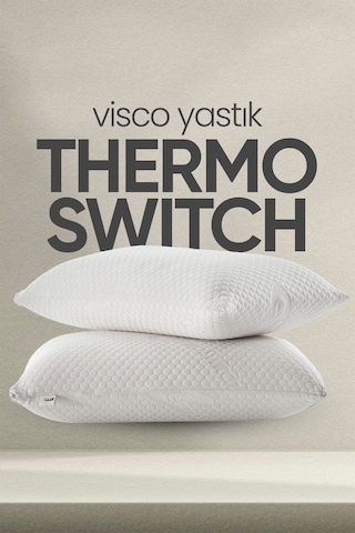 Akıllı Visko Yastık - Isı Hafızalı Tombul Ortopedik Lüx Yastık - Termal Isı Dengeleyici Beyaz