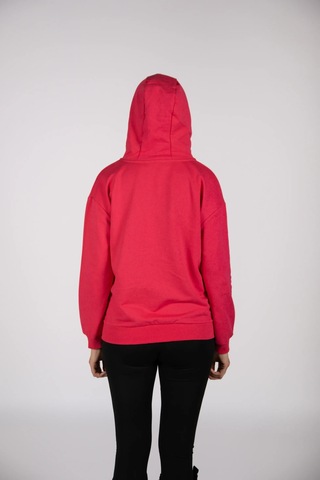 Defys Defy S Kadın Oversize Kapüşonlu Fermuarlı Cepli Sweatshirt Fuşya - 527346818 Fuşya