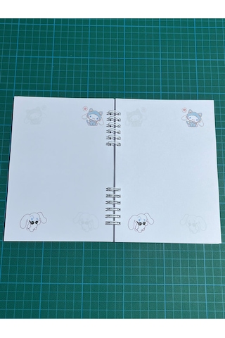 Cinnamoroll Kabartma Efektli 50 Sayfa Defter Bonus Stickerlı