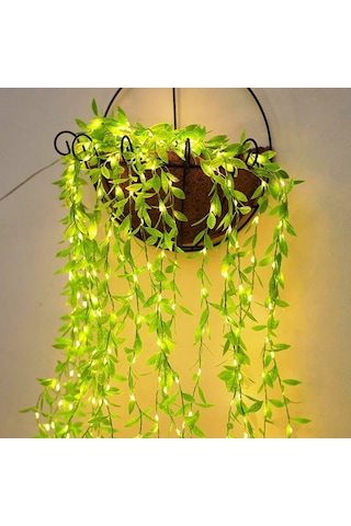 Vıp Kalite Salkım Yaprak Led Işık Gün Işığı Led Salkım Sarmaşık Led Işık 3x1 Metre 180 Led Modlu Gün Işığı