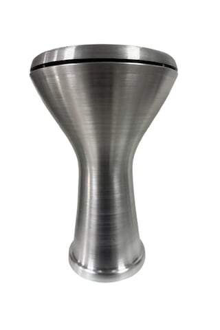 Darbuka Düz Mat Gri Renk Tam Profesyonel Döküm Üst Kalite Siyah F