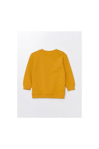 LC Waikiki Lcw Kids Bisiklet Yaka Kalın Baskılı Erkek Çocuk Sweatshirt Mıd Yellow