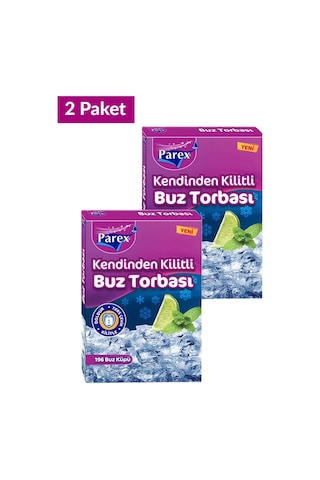 Kendinden Kilitli Buz Torbası 196 Buz Küpü İkili Set