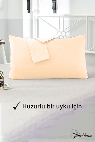 Vionel Home Pamuklu 2'li Yastık Kılıfı 50 x 70  Düz Bej