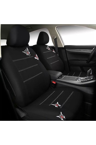 Novahub Aliexpress Koltuk Kılıfı Dileği, Siyah Kelebek Araba Aksesuarları Seti, Dört Mevsim Kullanım İçin Uygun