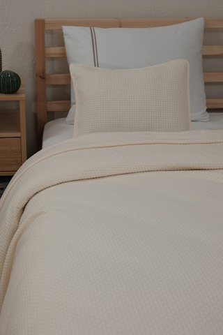 Tek Kişilik Çok Amaçlı Deluxe Pike Yatak Örtüsü Ve Yastık Kılıfı Yastık Hediyeli Krem