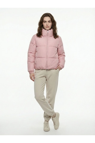 Regular Fit Kadın Mont Pembe