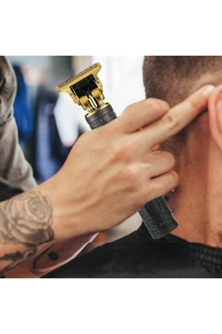 Vintage Görünümlü Güçlü 4 Farklı Başlıklı Usb Şarjlı Manuel Tıraş Makinası