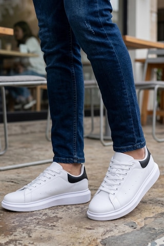 In Step Urban Comfort Serisi: Beyaz Deri Erkek Minimalist Sneakers