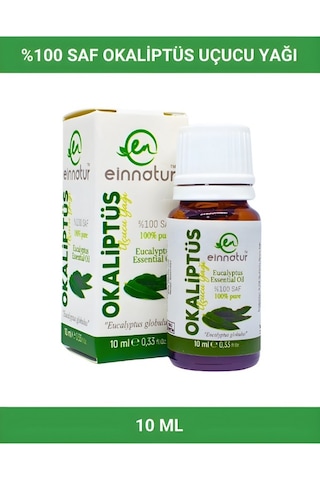 Einnatur Okaliptüs Uçucu Yağı % 100 Saf Eucalyptus Globulus Essential Oil 1 8-Sineol 10 ML