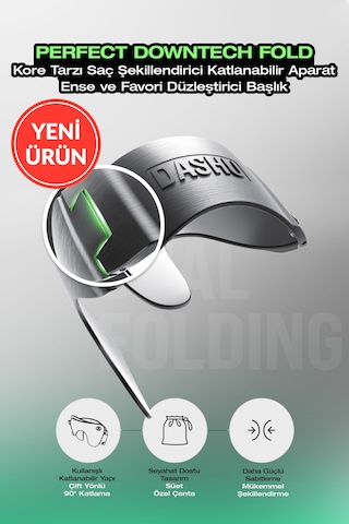 Kore Tarzı Katlanabilir Saç Şekillendirici, Düzleştirici Başlık Dashu Daily Perfect Downtech Fold