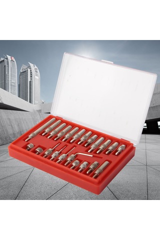 Dofolink Stainless Steel Dial Gauge Probe Set - 22 Pieces, 0.01mm Precision, Standard Thread, Rustproof Measurement Accessories