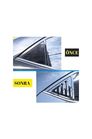 Toyota Corolla Kelebek Cam Kaplama Vizörü Parlak Siyah 2014-2020