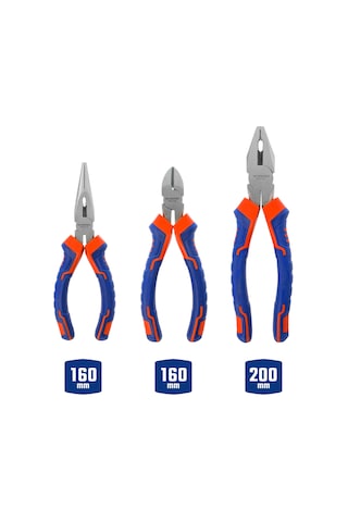 Workpro Wp201007 200mm/160mm Profesyonel 3 Lü Pense Seti